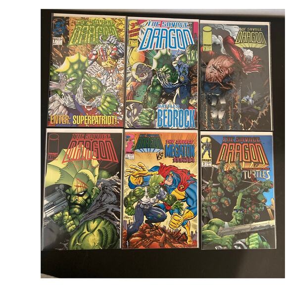 The Savage Dragon Comic Book Lot (6) 90's Era Image Comics High Grade - Boarded - Picture 1 of 7
